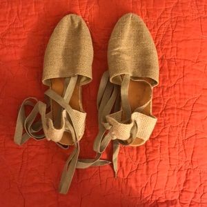 Lace up espadrilles